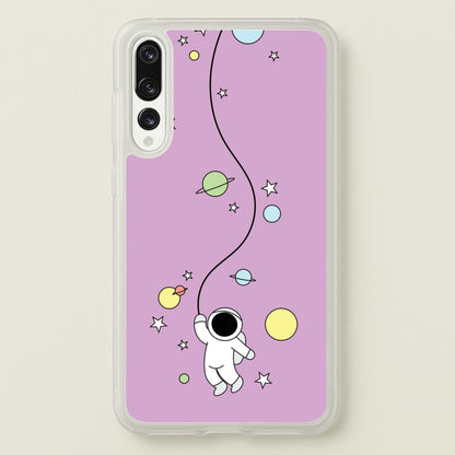 Cute Hanging Astronaut  - Space Phone Case for Huawei P20 Pro