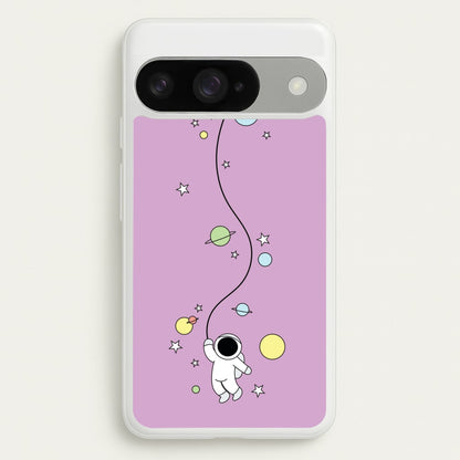 Cute Hanging Astronaut Phone Case for Google Pixel 10 / 10 Pro