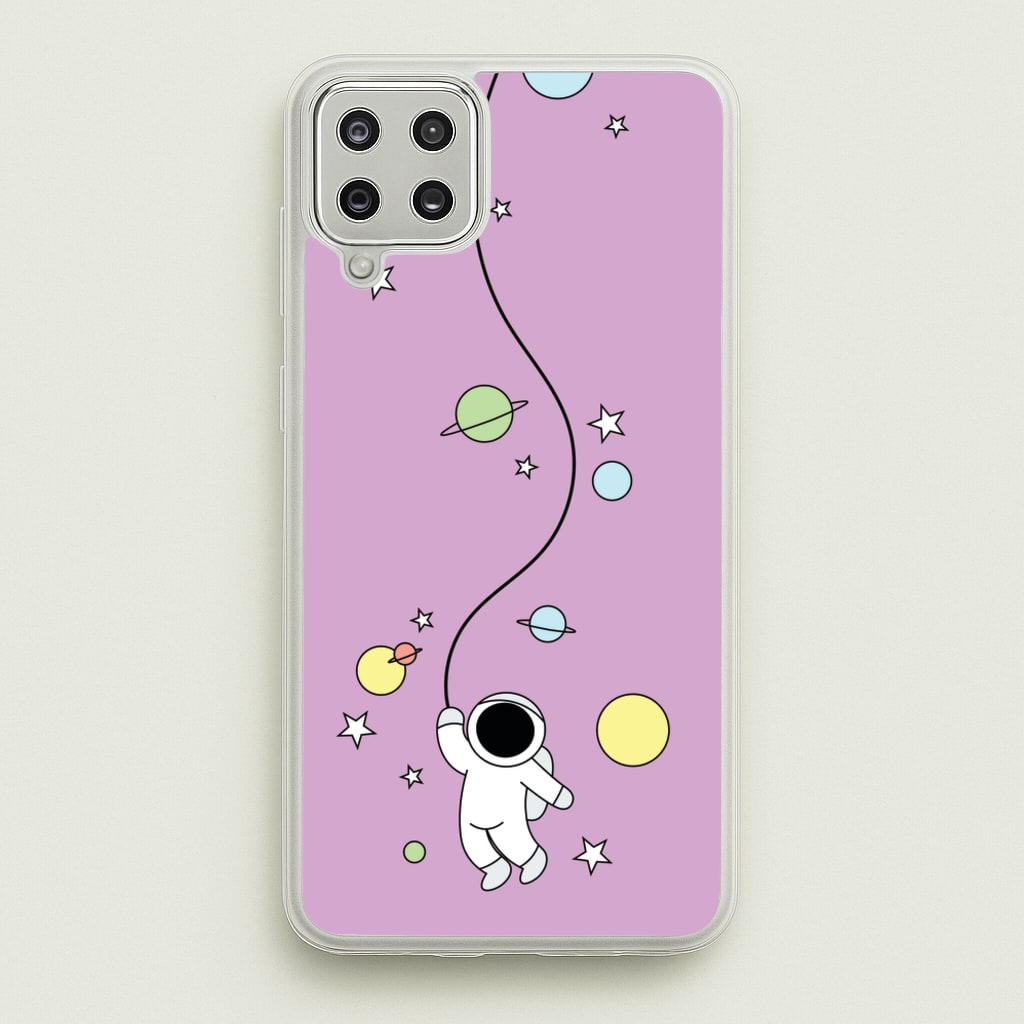 Cute Hanging Astronaut  - Space Phone Case for Galaxy A12