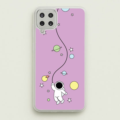 Cute Hanging Astronaut  - Space Phone Case for Galaxy A12