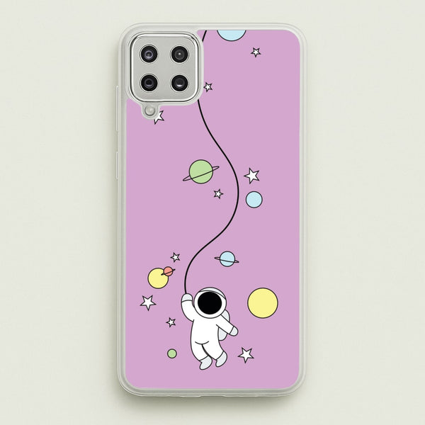 Cute Hanging Astronaut  - Space Phone Case for Galaxy A12