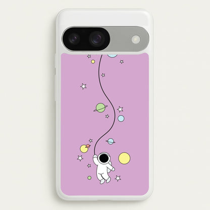 Cute Hanging Astronaut  - Space Phone Case for Google Pixel 9 / 9 Pro
