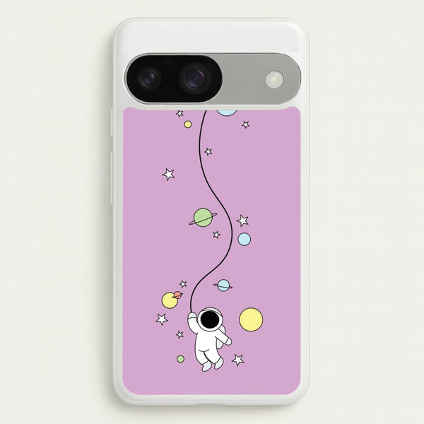 Cute Hanging Astronaut  - Space Phone Case for Google Pixel 9 / 9 Pro