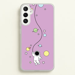 Cute Hanging Astronaut  - Space Phone Case for Galaxy A34