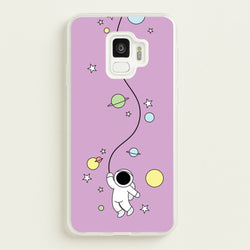 Cute Hanging Astronaut  - Space Phone Case for Galaxy S9