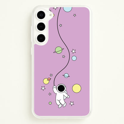 Cute Hanging Astronaut  - Space Phone Case for Galaxy S23