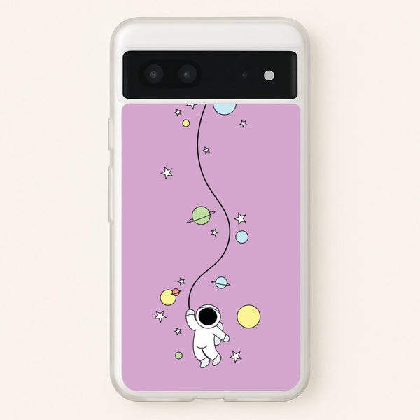 Cute Hanging Astronaut  - Space Phone Case for Google Pixel 7