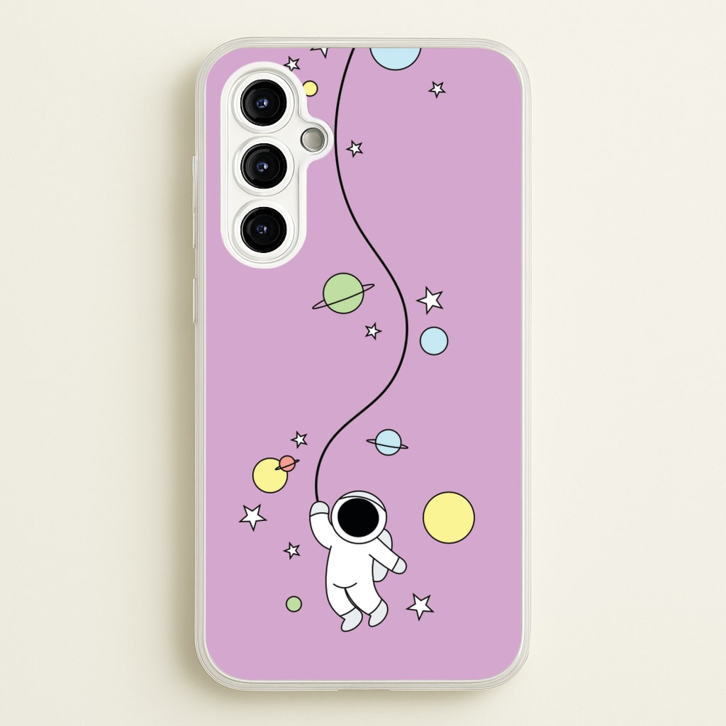 Cute Hanging Astronaut  - Space Phone Case for Galaxy A54