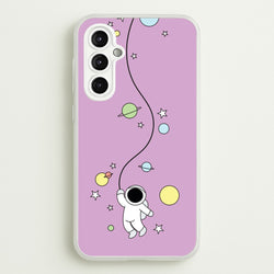 Cute Hanging Astronaut  - Space Phone Case for Galaxy A14