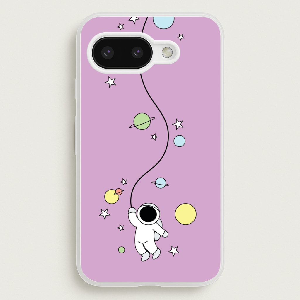 Cute Hanging Astronaut  - Space Phone Case for Google Pixel 9a