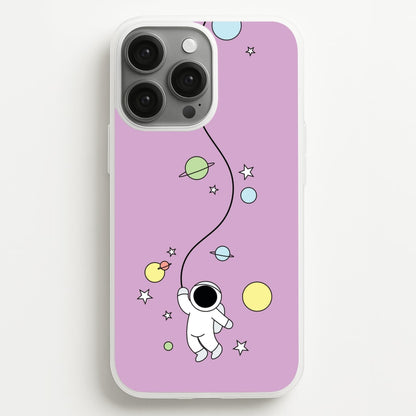 Cute Hanging Astronaut  - Space Phone Case for iPhone 13 Pro Max