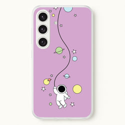 Cute Hanging Astronaut  - Space Phone Case for Galaxy S24FE