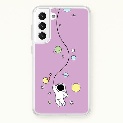 Cute Hanging Astronaut  - Space Phone Case for Galaxy S21FE