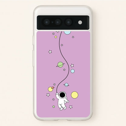 Cute Hanging Astronaut  - Space Phone Case for Google Pixel 7 Pro