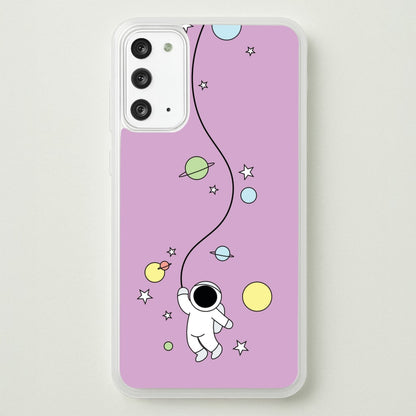 Cute Hanging Astronaut  - Space Phone Case for Galaxy Note 20
