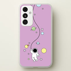 Cute Hanging Astronaut  - Space Phone Case for Galaxy A55