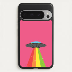 Rainbow Alien Spaceship  - Space Phone Case for Google Pixel 9 Pro XL