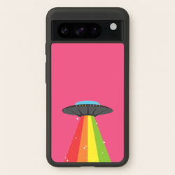 Rainbow Alien Spaceship  - Space Phone Case for Google Pixel 8 Pro