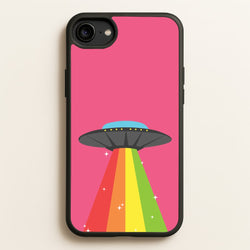 Rainbow Alien Spaceship  - Space Phone Case for iPhone 6 / 7 / 8 / SE