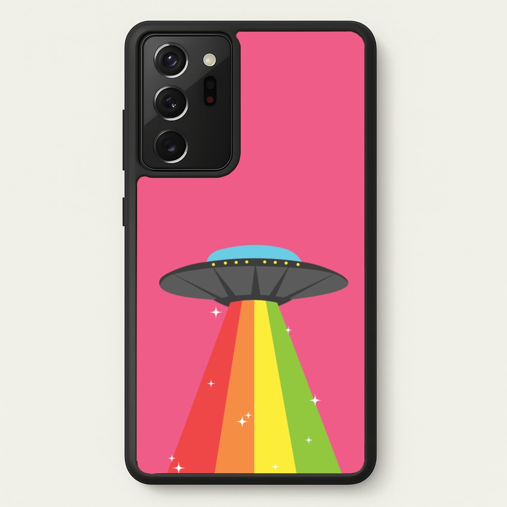 Rainbow Alien Spaceship  - Space Phone Case for Galaxy Note 20 Ultra