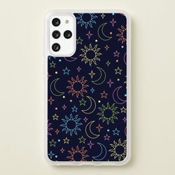 Sun, Moon And Stars Pattern Rainbow  - Space Phone Case for Galaxy S20 Plus