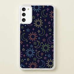 Sun, Moon And Stars Pattern Rainbow  - Space Phone Case for Galaxy A41