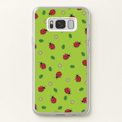 Ladybugs And Flowers - Spring Patterns  - Spring Phone Case for Galaxy S8 Plus
