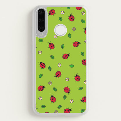 Ladybugs And Flowers - Spring Patterns  - Spring Phone Case for Huawei P30 Lite