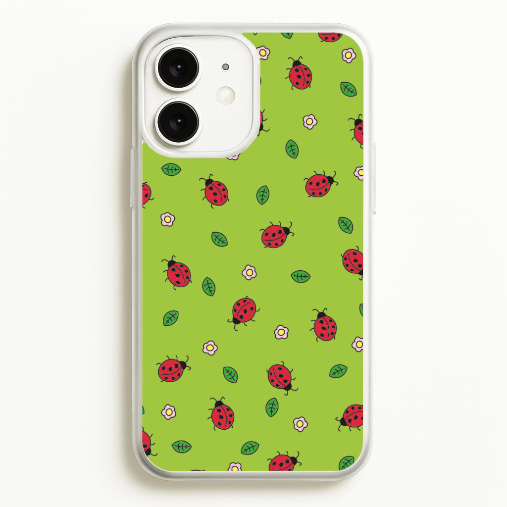 Ladybugs And Flowers - Spring Patterns  - Spring Phone Case for iPhone 11