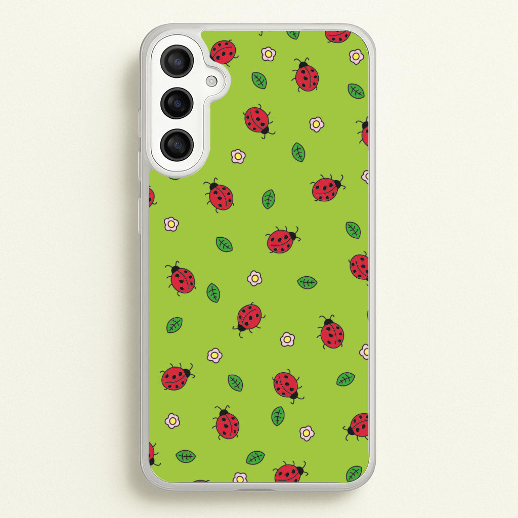 Ladybugs And Flowers - Spring Patterns  - Spring Phone Case for Galaxy A34