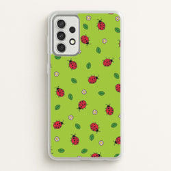 Ladybugs And Flowers - Spring Patterns  - Spring Phone Case for Galaxy A52 / A52s