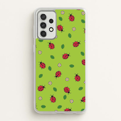 Ladybugs And Flowers - Spring Patterns  - Spring Phone Case for Galaxy A52 / A52s