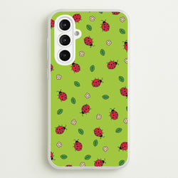 Ladybugs And Flowers - Spring Patterns  - Spring Phone Case for Galaxy A16