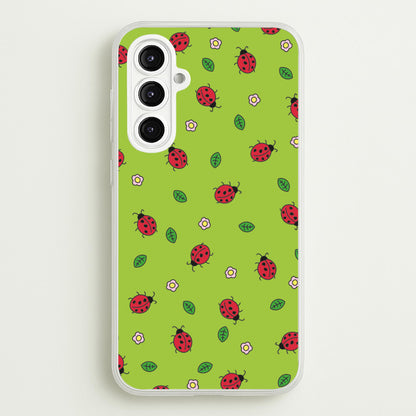 Ladybugs And Flowers - Spring Patterns  - Spring Phone Case for Galaxy A16