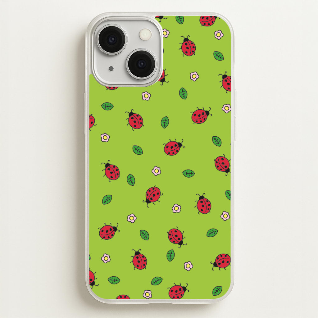 Ladybugs And Flowers - Spring Patterns  - Spring Phone Case for iPhone 13 Mini