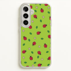 Ladybugs And Flowers - Spring Patterns  - Spring Phone Case for Galaxy A56
