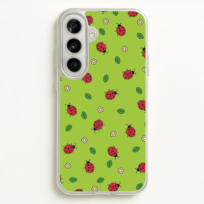 Ladybugs And Flowers - Spring Patterns  - Spring Phone Case for Galaxy A56
