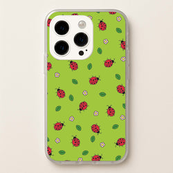 Ladybugs And Flowers - Spring Patterns  - Spring Phone Case for iPhone 14 Pro Max