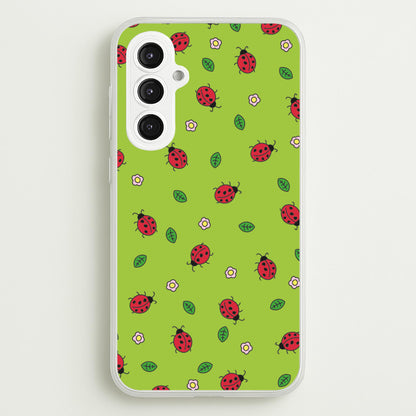 Ladybugs And Flowers - Spring Patterns  - Spring Phone Case for Galaxy S23FE