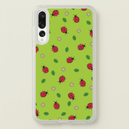 Ladybugs And Flowers - Spring Patterns  - Spring Phone Case for Huawei P20 Pro