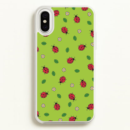 Ladybugs And Flowers - Spring Patterns  - Spring Phone Case for iPhone XS Max
