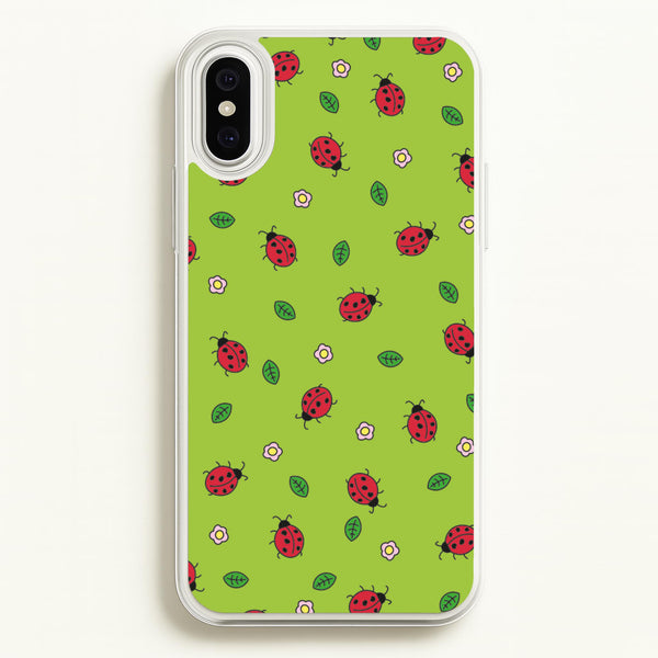 Ladybugs And Flowers - Spring Patterns  - Spring Phone Case for iPhone XS Max