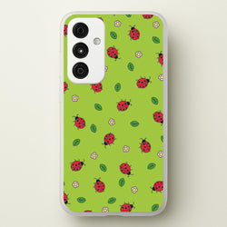 Ladybugs And Flowers - Spring Patterns  - Spring Phone Case for Galaxy A55
