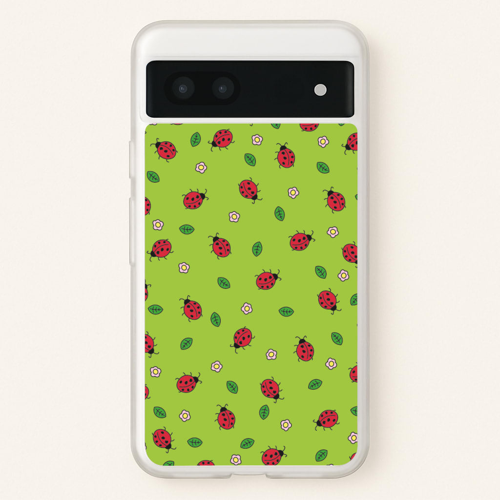 Ladybugs And Flowers - Spring Patterns  - Spring Phone Case for Google Pixel 7a