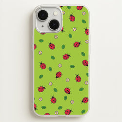 Ladybugs And Flowers - Spring Patterns  - Spring Phone Case for iPhone 13