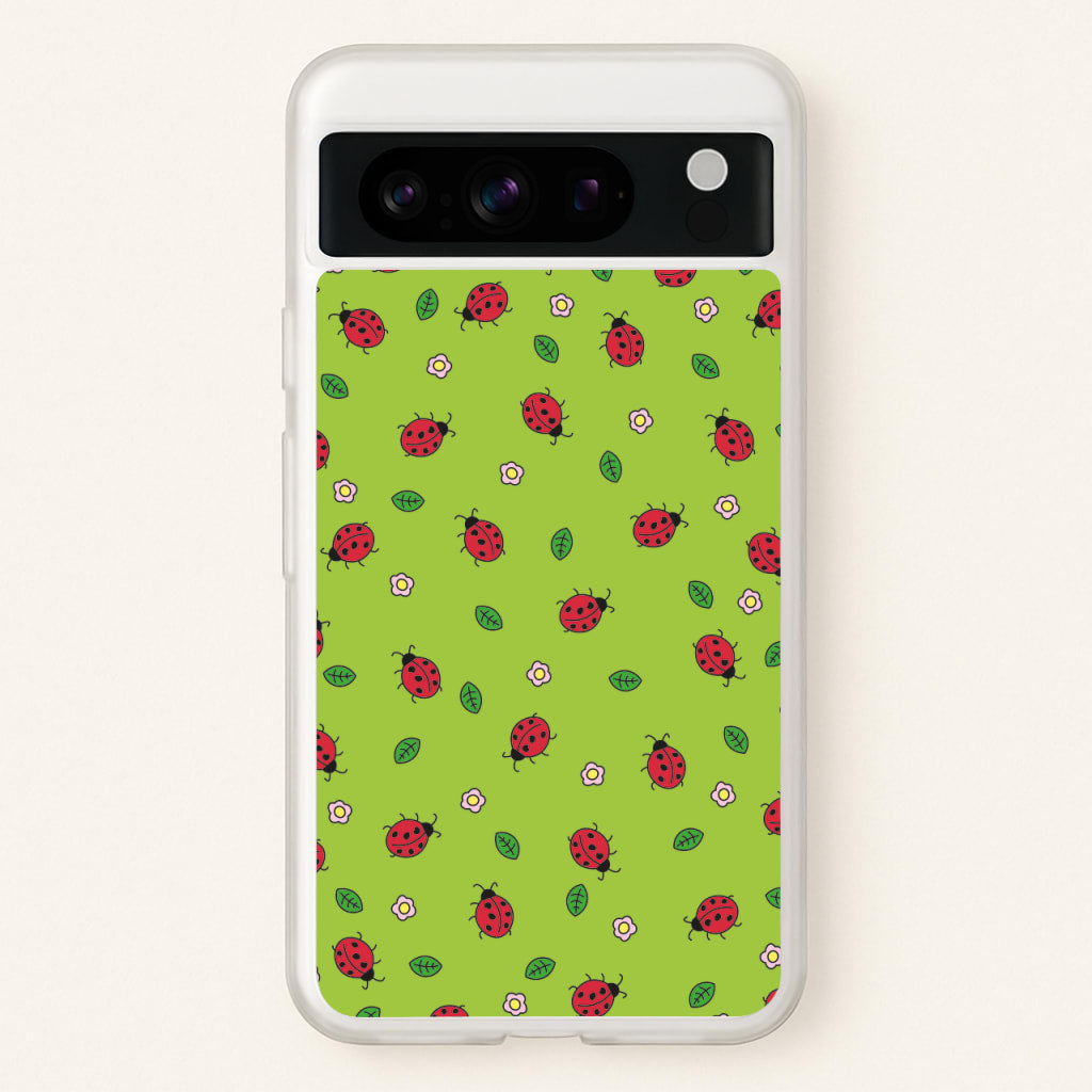 Ladybugs And Flowers - Spring Patterns  - Spring Phone Case for Google Pixel 8 Pro