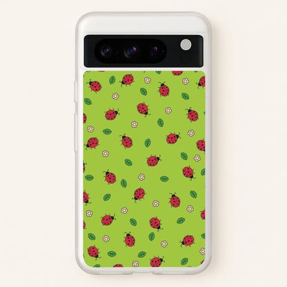 Ladybugs And Flowers - Spring Patterns  - Spring Phone Case for Google Pixel 8 Pro