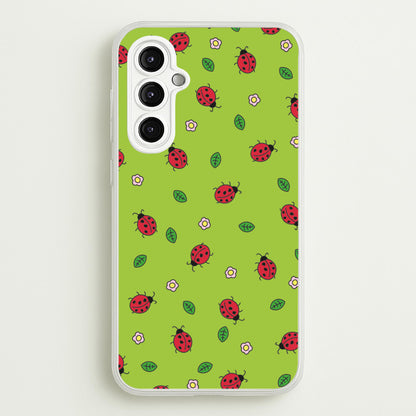 Ladybugs And Flowers - Spring Patterns  - Spring Phone Case for Galaxy A14