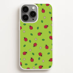 Ladybugs And Flowers - Spring Patterns  - Spring Phone Case for iPhone 11 Pro Max
