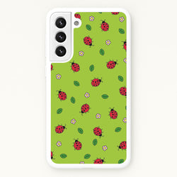 Ladybugs And Flowers - Spring Patterns  - Spring Phone Case for Galaxy S22 Plus
